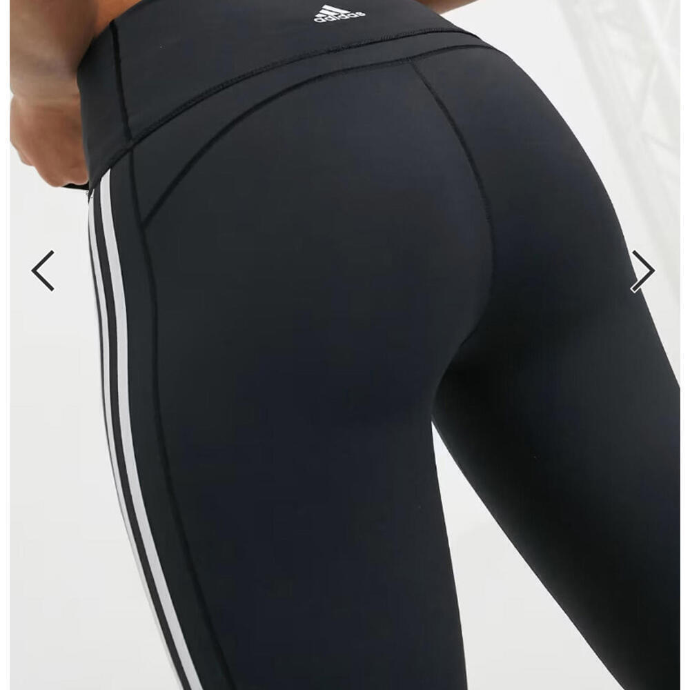 Adidas Women Believe This High-Waist Cropped Leggings Black Size S 9342 - Picture 3 of 5